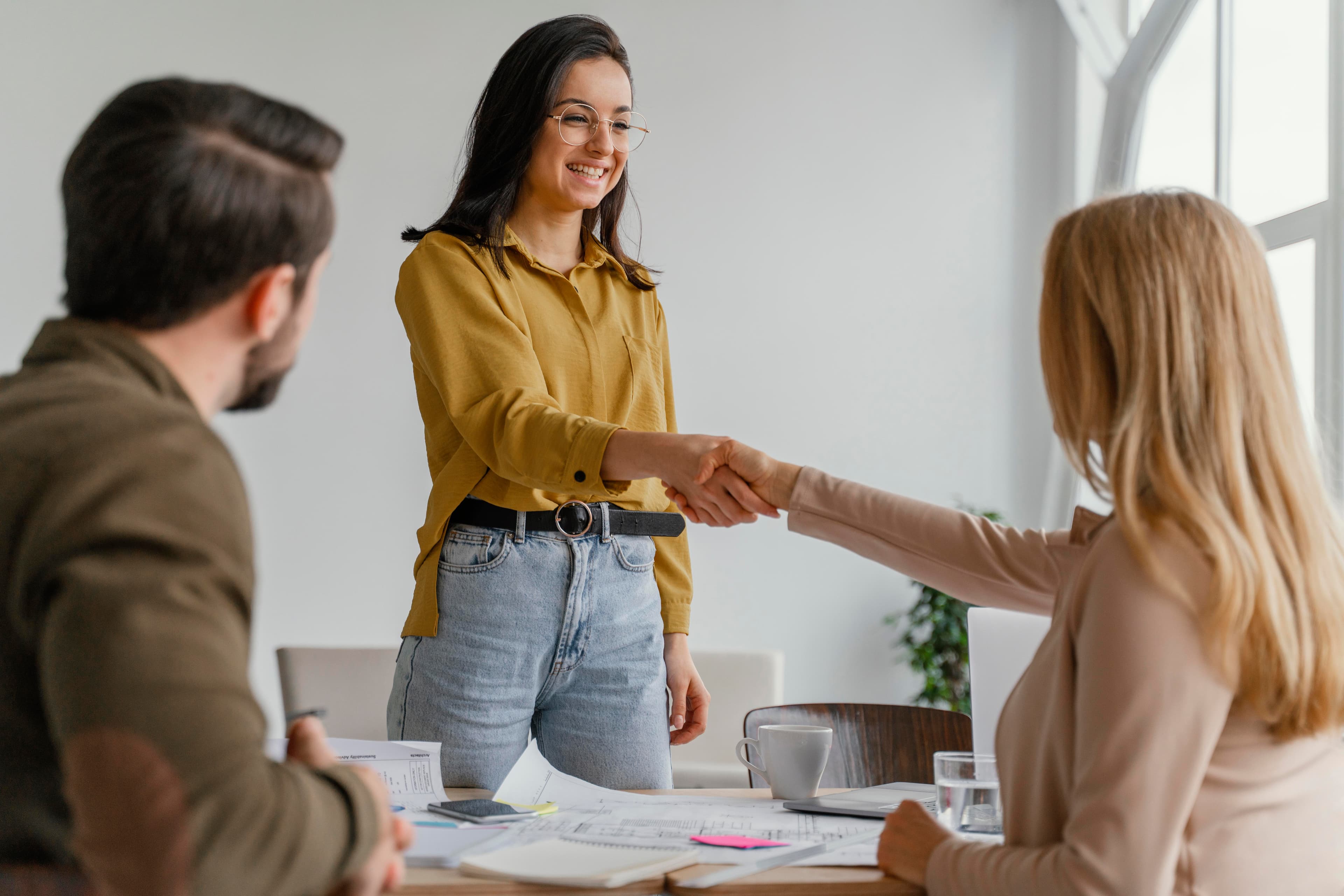 Business Women Shaking Hands